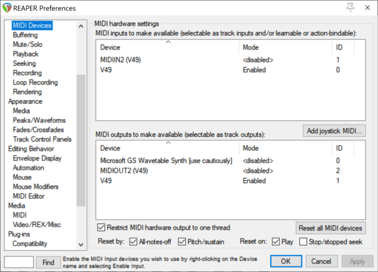 alesis v49 presets